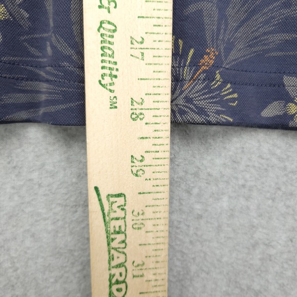 Travis Mathew Polo Golf Shirt Men's‎ M Blue Floral Cotton Polyester Blend - Picture 9 of 13